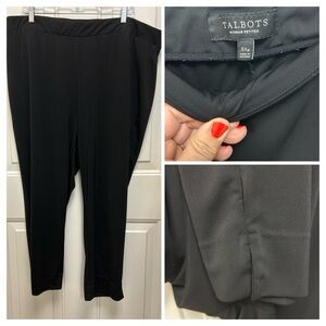 Talbots Black Pull On Pants with elastic waist